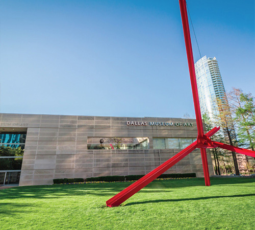 outdoor sculpture at the Dallas Museum of Art in Dallas
