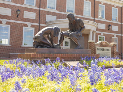 The washing feet statue on the DBU campus