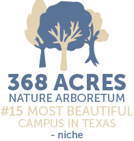 368 acres nature arboretum - ranked number one for most beautiful campus in the nation