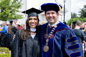 Dr.Wright with recently graduated student