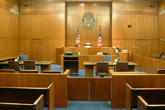 picture of empty courtroom