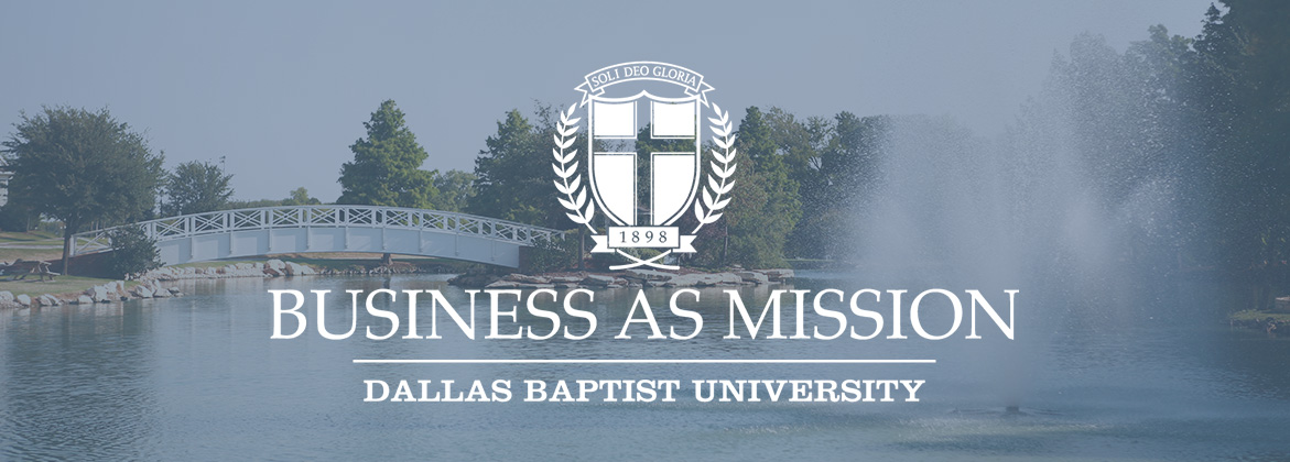 The Business as Mission logo overlain on a photo of Bush Pond.