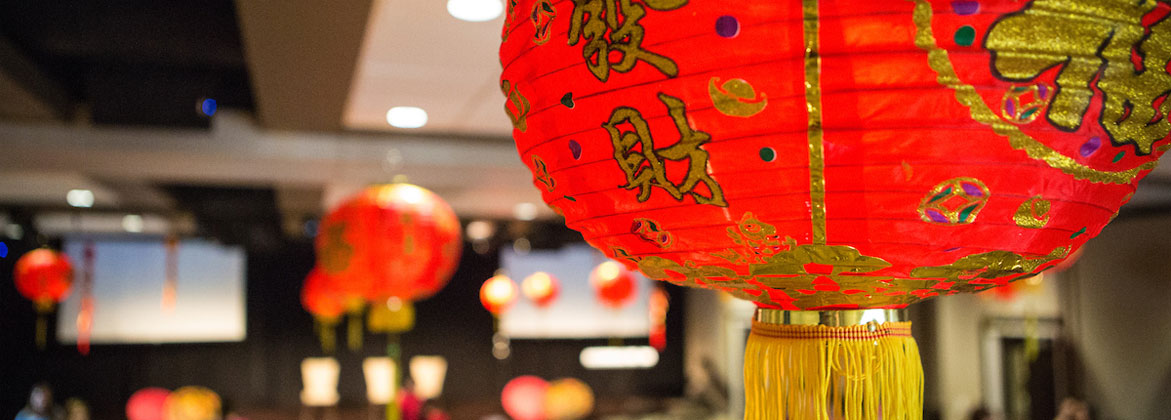 Red lanterns of China. Red represents prosperity, wealth, and fame.