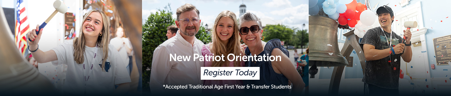 Students and family at New Patriot Orientation