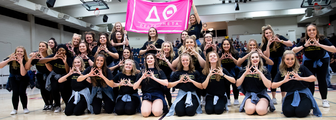 Delta Theta Sorority at Patriot Rally