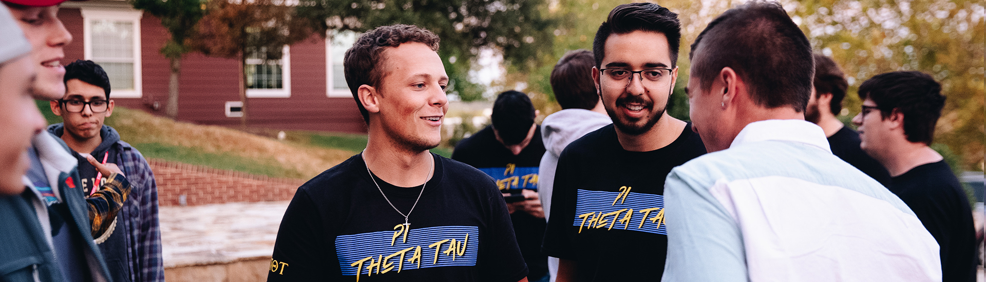 Pi Theta Tau boys during Rush Week