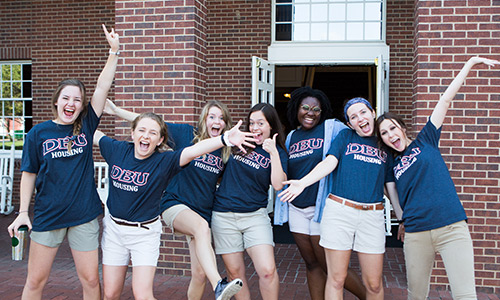 group of college girls