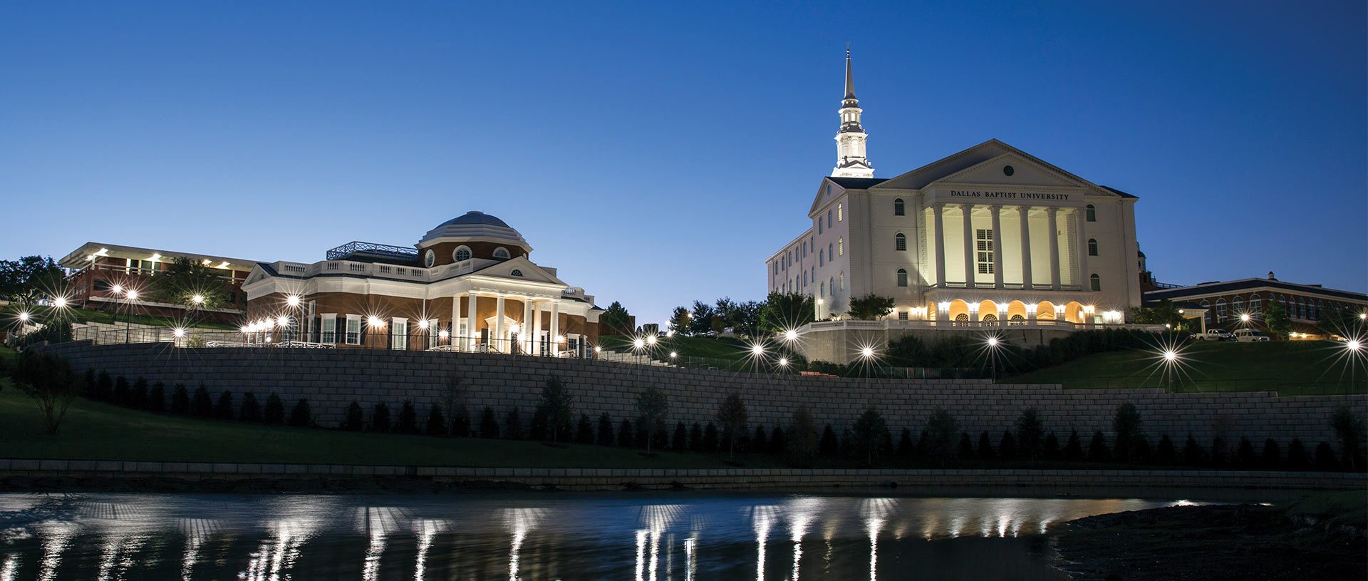 DBU Campus Picture at Night