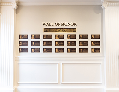 Wll of Honor in the Center for Baptist History