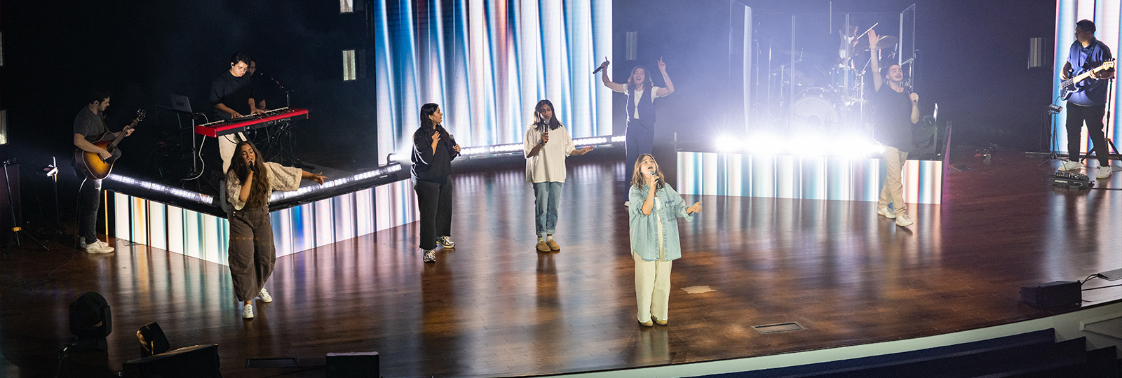 DBU Chapel Worship performing on stage