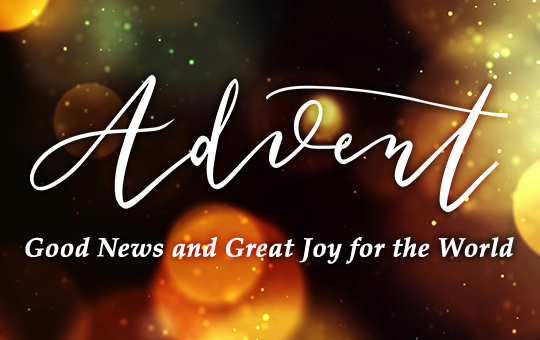 Advent devotional graphic - Good News & Great Joy for the World