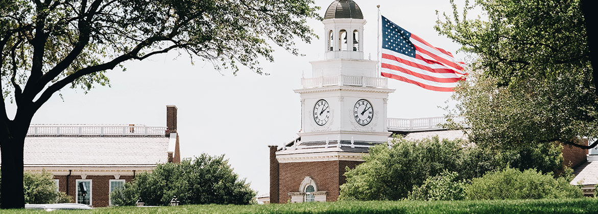 a bird's eye view of DBU's campus