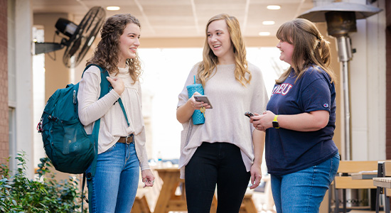 group of students talking