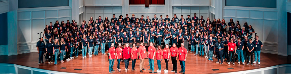 group of students singing