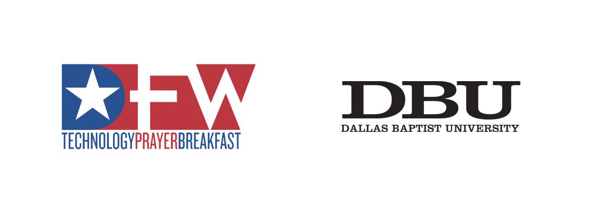 DFW Technology Prayer Breakfast logo and DBU logo