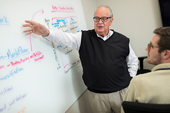 professor teaching to a graduate student in dallas