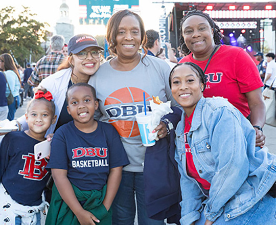 DBU Alumni Events - Cheerleader at Tailgate