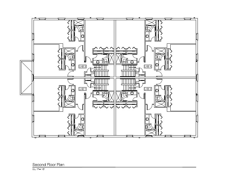Floor Plan - Second Floor, Gunn Hall, Ford Village