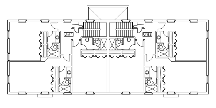 Floor Plan - Second Floor, Pedersen Residential College, Ford Village 