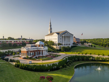 picture DBU campus with Nation Hall and Chapel