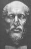black and white image of a statue of Plotinus