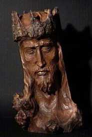 Wooden bust of Christ