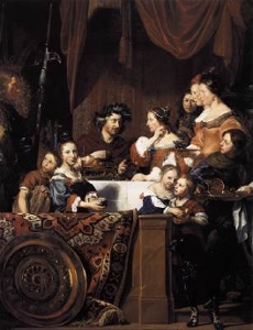 painting of a family