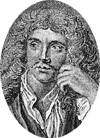 black and white portrait of Moliere
