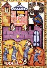 Medieval painting representing Feudalism