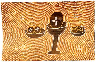 painting of aboriginal Christ