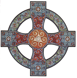 medieval painting of a cross