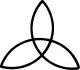 black triquetra symbol