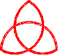 image of a red triquetra