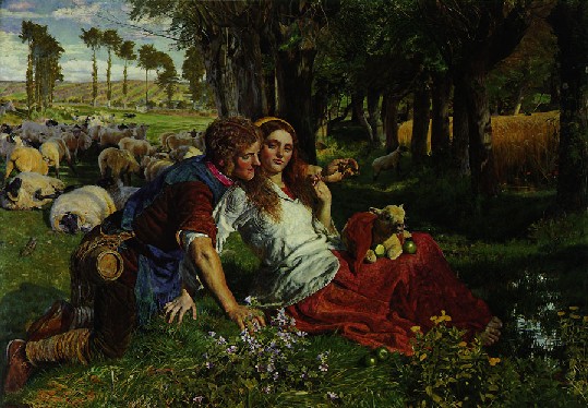 William Holman Hunt's paiting, The Hireling Shepherd