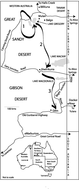  tourist map of Great Sandy Desert