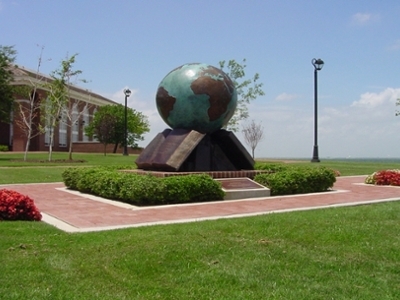 the globe on campus