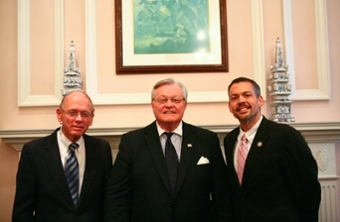 picture of John Clem, Dr.Brent McDougal, and Dr.Cory Hines