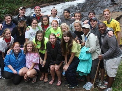 A group of 21 students and two leaders from Dallas Baptist University worked with children during a mission trip to Brazil.