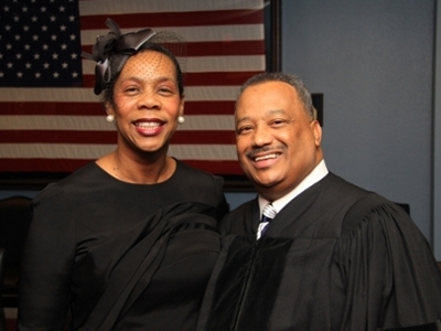 Fred Luter was awarded the honorary Doctor of Divinity degree from Dallas Baptist University during Winter Commencement on Friday, December 14. Luter is pictured with his wife, Elizabeth.