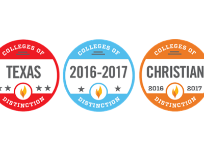3 Colleges of Distinction Badges: Texas, 2016-2017, Christian | Dallas, Texas