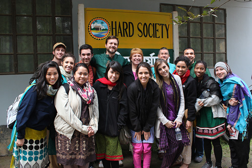 Dr. O'Brien with Students in Bangladesh
