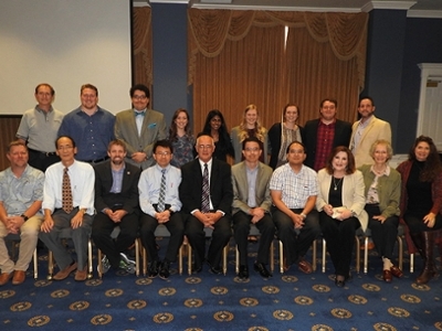 Front row: Dr. Mark Bloom, Dr. Peter Wang, Dr. Aaron Fletcher, Dr. Han-Chieh Wei, Dr. Curtis Lee, Dr. Dion Fleitas, Dr. Stewart Tung, Prof. Carlene Lenox, Dr. Rachel Griffith, Dr. Debra Hinson; Back row: Dr. Greg Wilson, Jake Geeo, Francisco Rodgers, Jori Magee, Ashley Rose, Kayla Estes, Rebecca Kernen, Dawson Medler, Prof. Drew Ivey.