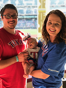 Scarlett with parents, Seth and Haley