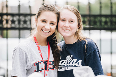 DBU students pose for a picture during SWAT.