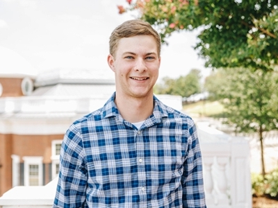 Ryan in front of Nation Hall