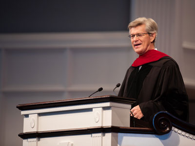 Dr. Stephen Mansfield is honored at Fall Convocation