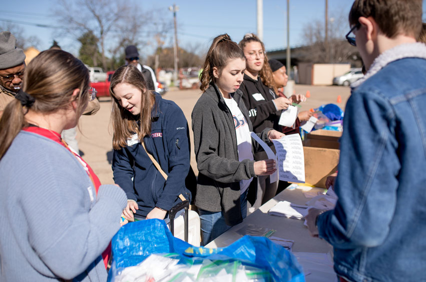 DBU students serve during the MLK Parade