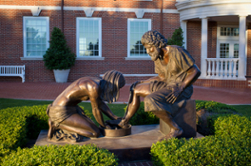 foot washing statue