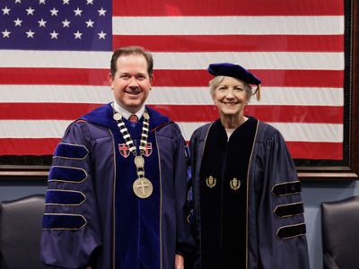 Dr. Wright and Shirley Hoogstra