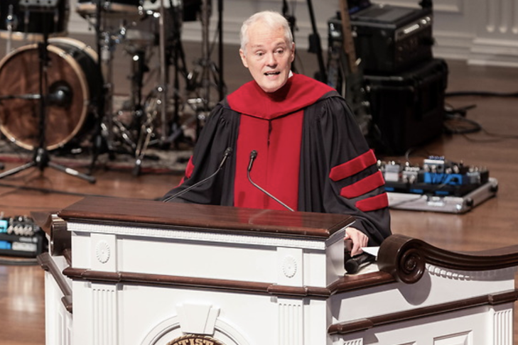 Dr. Cook at Pulpit
